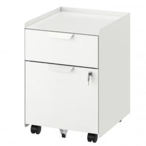 OF-045 | WHITE ROLLING FILING CABINET