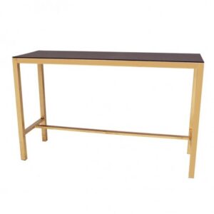 COMM-013 | SEAMLESS SKINNY COMMUNAL TABLE GOLD FRAME WITH PLEXI TOP