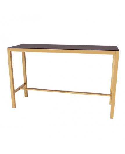 COMM-013 | SEAMLESS 24" COMMUNAL TABLE GOLD FRAME WITH PLEXI TOP