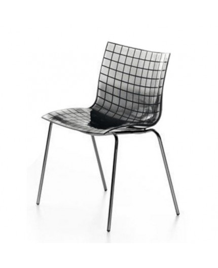 CH-060 | MOLDED BACK PLASTIC CHAIR SMOKE