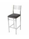 BS-020 | WIREBACK BARSTOOL CHROME FRAME BLACK SEAT