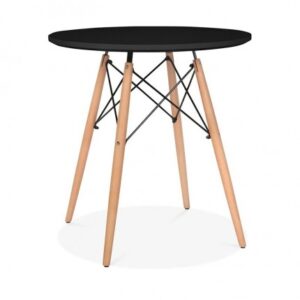 CRU-046 | EIFFEL ROUND CRUISER BLACK TOP WOOD LEGS
