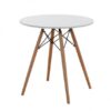 CRU-047 | EIFFEL ROUND CRUISER WHITE TOP WOOD LEGS