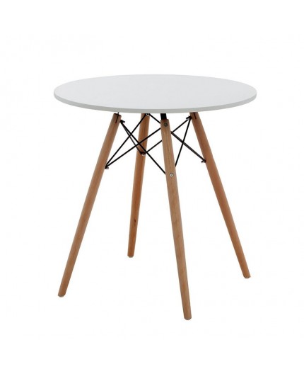 CRU-047 | EIFFEL ROUND CRUISER WHITE TOP WOOD LEGS