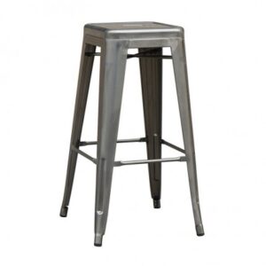 BS-065 | INDUSTRIAL BAR STOOL GALVANIZED SILVER
