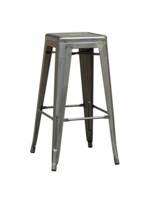 BS-065 | INDUSTRIAL BAR STOOL GALVANIZED SILVER