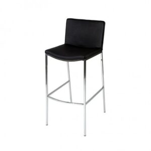 BS-006 | PITT BARSTOOL CHROME LEGS WITH BLACK SEAT