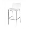 BS-007 | PITT BARSTOOL CHROME LEGS WITH WHITE SEAT