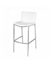 BS-007 | PITT BARSTOOL CHROME LEGS WITH WHITE SEAT