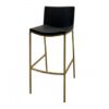 BS-009 | PITT BARSTOOL GOLD LEGS WITH BLACK SEAT