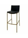 BS-009 | PITT BARSTOOL GOLD LEGS WITH BLACK SEAT
