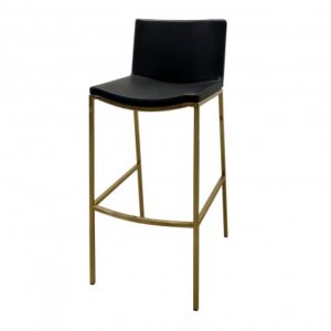 BS-009 | PITT BARSTOOL GOLD LEGS WITH BLACK SEAT
