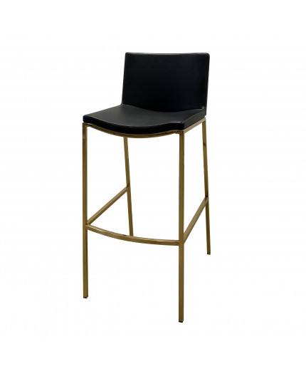 BS-009 | PITT BARSTOOL GOLD LEGS WITH BLACK SEAT
