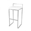 BS-011 | HANNAH BARSTOOL CHROME FRAME WITH WHITE SEAT