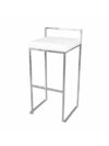 BS-011 | HANNAH BARSTOOL CHROME FRAME WITH WHITE SEAT