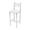 BS-019 | WIREBACK BARSTOOL CHROME FRAME WHITE SEAT