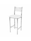BS-019 | WIREBACK BARSTOOL CHROME FRAME WHITE SEAT