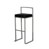 BS-026 | LEO BARSTOOL SANTEX SILVER FRAME BLACK SEAT