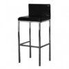 BS-029 | DENZEL BARSTOOL CHROME LEGS BLACK SEAT
