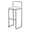 BS-031 | LEO BARSTOOL SANTEX SILVER FRAME WHITE