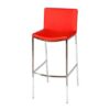 BS-034 | PITT BARSTOOL CHROME LEGS WITH RED SEAT