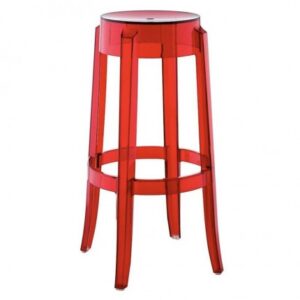 BS-039 | TRANSPARENT RED ACRYLIC BARSTOOL