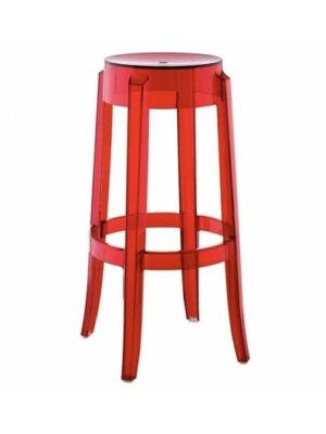 BS-039 | TRANSPARENT RED ACRYLIC BARSTOOL