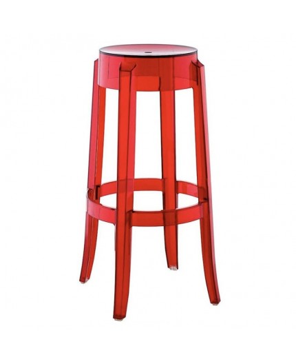 BS-039 | TRANSPARENT RED ACRYLIC BARSTOOL