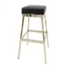 BS-047 | BH ELEGANCE BAR STOOL GOLD FRAME BLACK SEAT