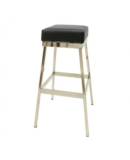 BS-047 | BH ELEGANCE BAR STOOL GOLD FRAME BLACK SEAT