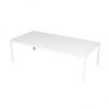 CT-052 | RECTANGULAR WHITE FRAME COFFEE TABLE WITH PLEXI TOP