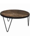 CT-RW-045 | ROUND RECLAIMED WOOD COFFEE TABLE