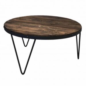 CT-RW-045 | ROUND RECLAIMED WOOD COFFEE TABLE