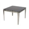 ET-005 | BRUSHED FRAME END TABLE WITH BLACK GLASS TOP