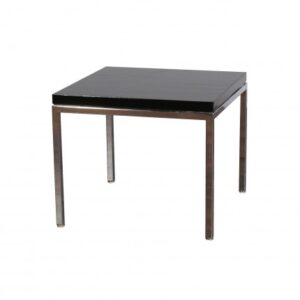ET-008 | CHROME FRAME END TABLE WITH BLACK LAMINATE TOP