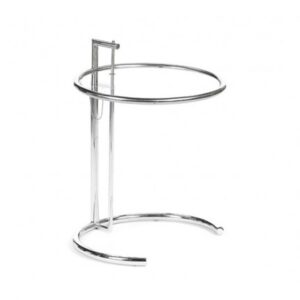 ET-009 | EILEEN GREY ROUND END TABLE WITH CLEAR GLASS TOP