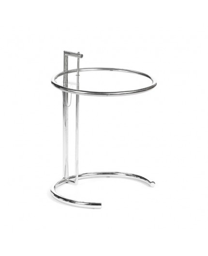 ET-009 | EILEEN GREY ROUND END TABLE WITH CLEAR GLASS TOP