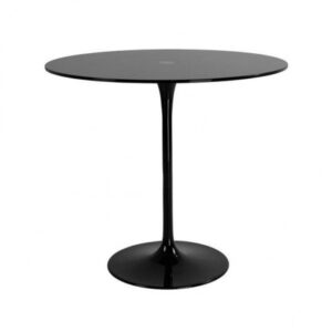 ET-022 | BLACK TULIP ROUND END TABLE BLACK PLEXI TOP