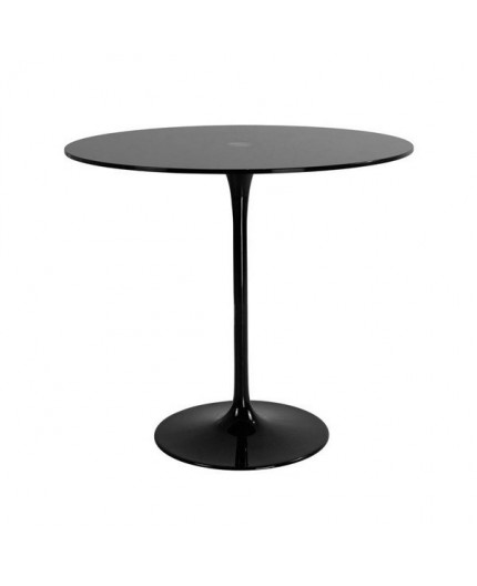 ET-022 | BLACK TULIP ROUND END TABLE BLACK PLEXI TOP