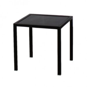 ET-043 | BLACK FRAME END TABLE WITH BLACK PLEXI TOP