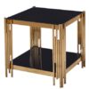 ET-057 | GATSBY END TABLE GOLD FRAME WITH BLACK GLASS