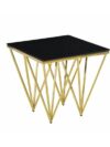 ET-061 | JOLIE END TABLE GOLD FRAME WITH BLACK GLASS