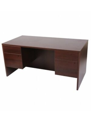 OF-001 | MAHOGANY DOUBLE PEDESTAL DESK