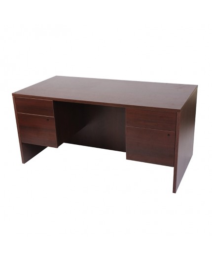 OF-001 | MAHOGANY DOUBLE PEDESTAL DESK