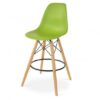 BS-075 | EIFFEL BARSTOOL ARMLESS NATURAL WOOD LEGS WITH GREEN