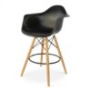 BS-076 | EIFFEL BARSTOOL WITH ARMS NATURAL WOOD LEGS WITH BLACK
