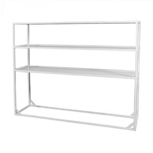 BAR-012 | 6' 6" BAR BACK WHITE FRAME WITH PLEXI