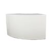 BAR-026 | 6FT CURVED BAR WHITE FRAME WITH WHITE PLEXI
