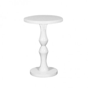 ET-CASUAL-020 | KING TUT ROUND END TABLE WHITE