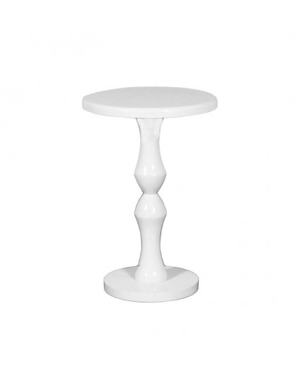 ET-CASUAL-020 | KING TUT ROUND END TABLE WHITE